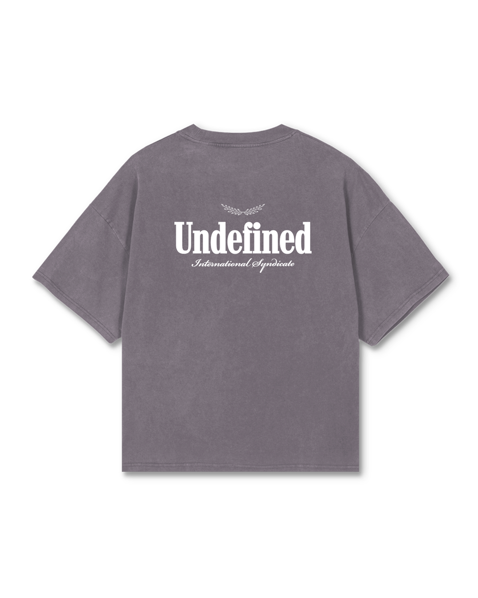 【DISCERNMENT】Play Pigment Washing Boxy T-Shirt Syndicate Logo Boxy T - Pigment Wash Grey – Undefined Collective