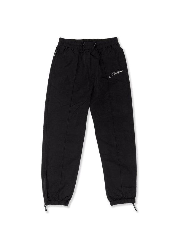 Signature Pleat Jet Track Pant - Black