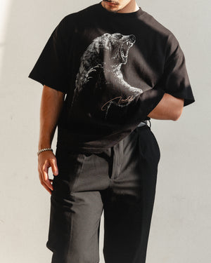 Survival of the Fittest Boxy Shirt - Jet Black