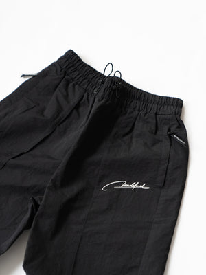 Signature Pleat Jet Track Pant - Black