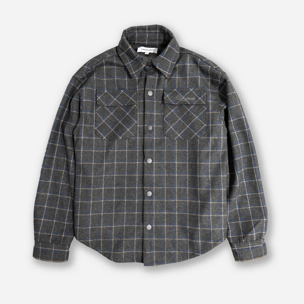 Heavy Wool Overshirt - Off Black